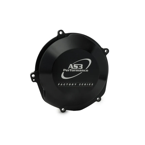AS3 FACTORY CNC CLUTCH COVER BLACK 4ST RR MY20>