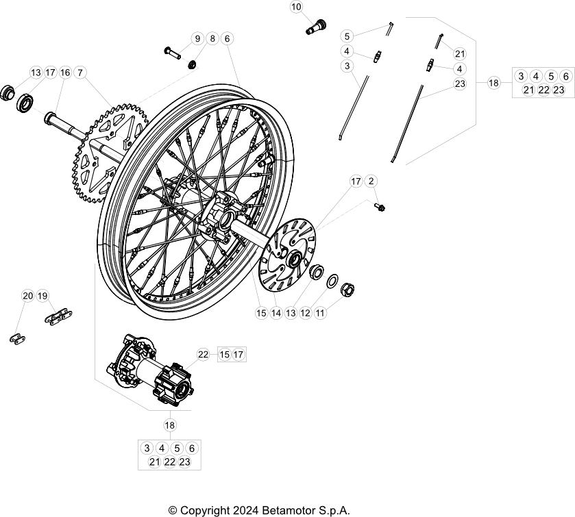 42 REAR WHEEL - Beta Genuine