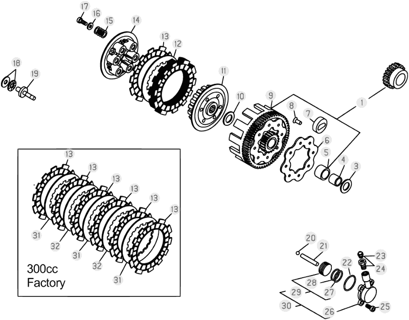 03 PRIMARY GEAR CPL./CLUTCH