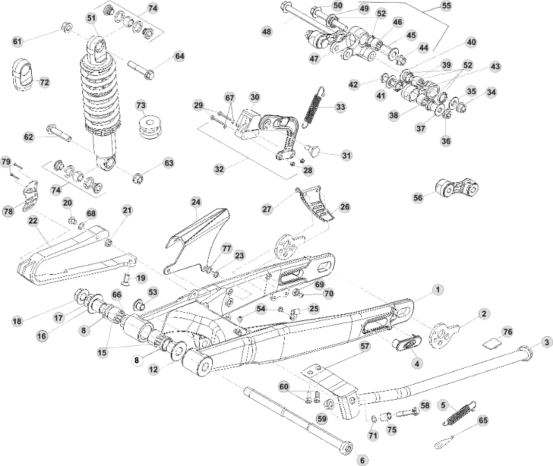 33 SWING ARM/REAR SUSPENSION