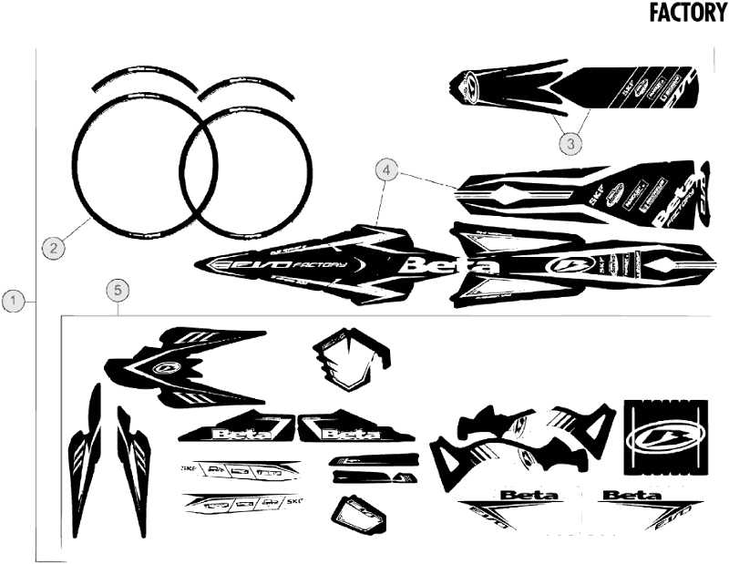43 PLASTIC ACCESSORIES/SEAT/TANK - FROM CHASSIS 650001 TO 659999