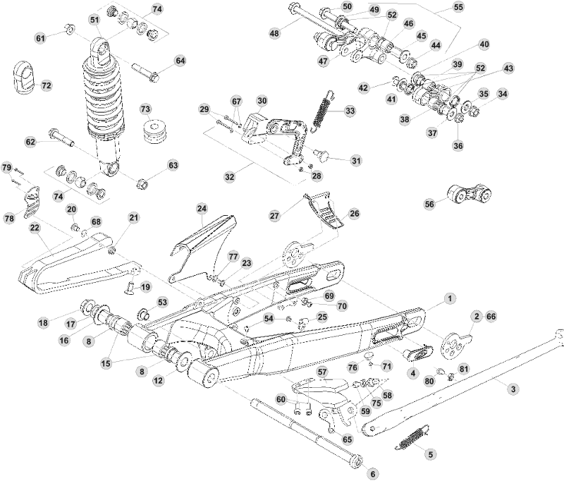 33 SWING ARM/REAR SUSPENSION