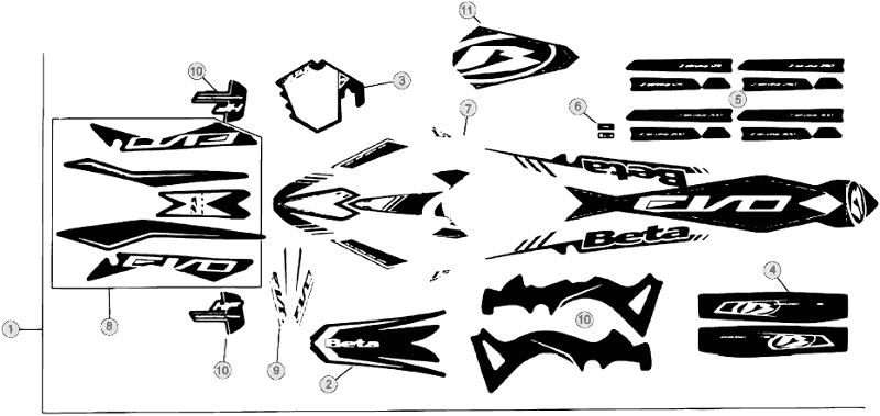 43 PLASTIC ACCESSORIES/SEAT/TANK - FROM CHASSIS 101185 TO 120000