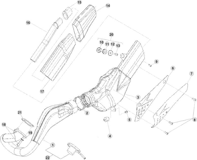 37 EXHAUST SYSTEM - FROM CHASSIS 202283 TO 250000
