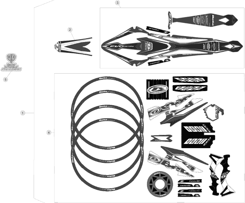 43 PLASTIC ACCESSORIES/SEAT/TANK - FROM CHASSIS 120097 TO 129999