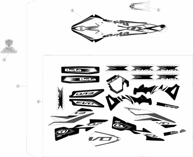 43 PLASTIC ACCESSORIES/SEAT/TANK - FROM CHASSIS 602379 TO 649999