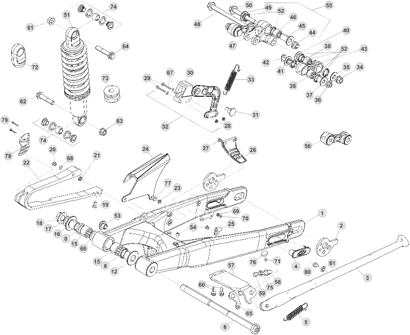 33 SWING ARM/REAR SUSPENSION