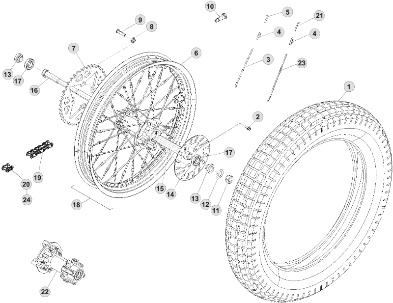 42 REAR WHEEL