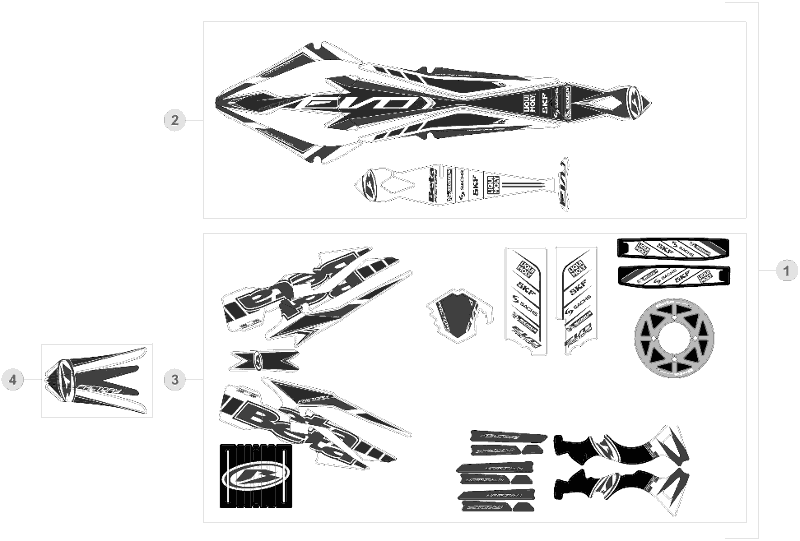 43 PLASTIC ACCESSORIES/SEAT/TANK