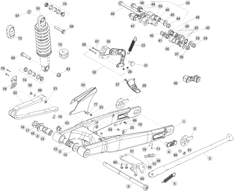 33 SWING ARM/REAR SUSPENSION