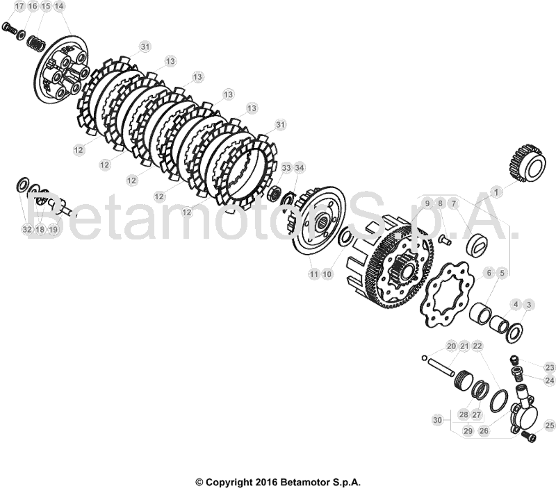 03 PRIMARY GEAR CPL./CLUTCH
