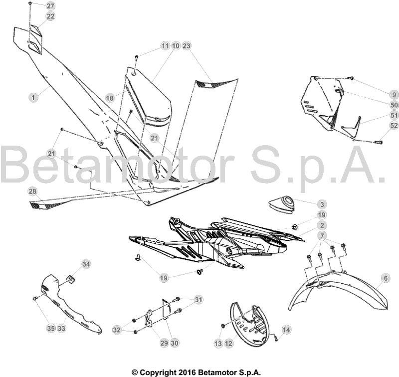 43 PLASTIC ACCESSORIES/SEAT/TANK