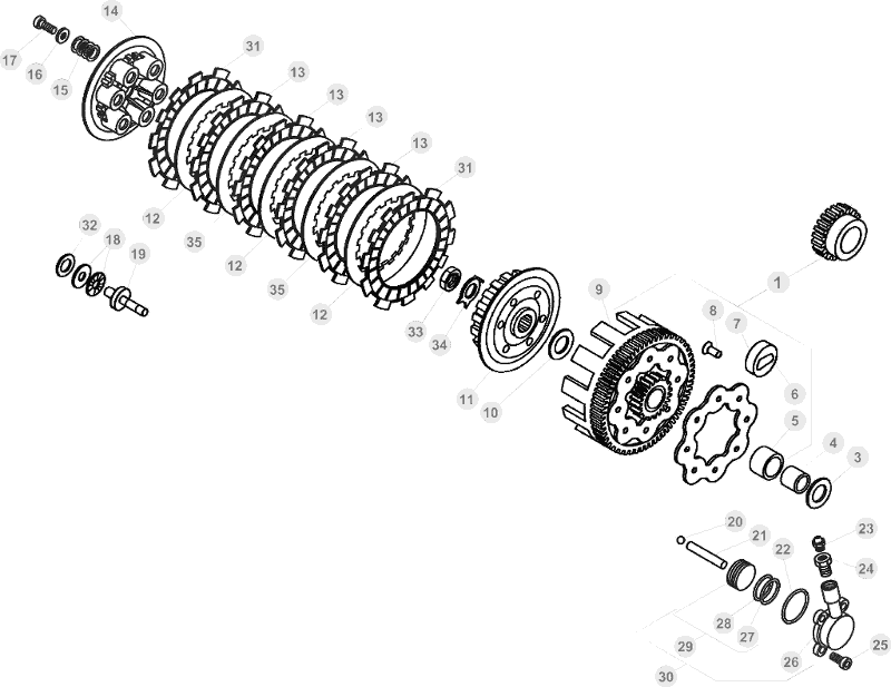03 PRIMARY GEAR CPL./CLUTCH