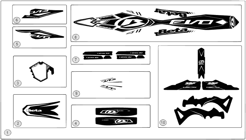 43 PLASTIC ACCESSORIES/SEAT/TANK - FROM CHASSIS 400201 TO 499999