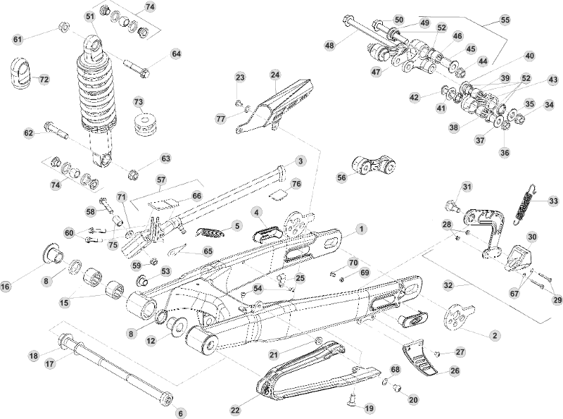 33 SWING ARM/REAR SUSPENSION