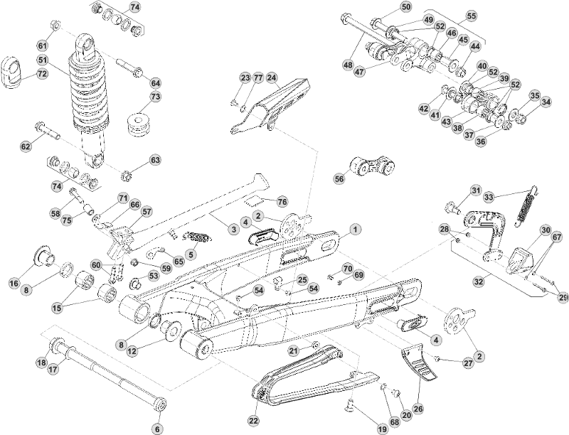 33 SWING ARM/REAR SUSPENSION