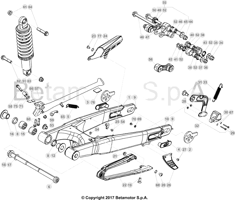 33 SWING ARM/REAR SUSPENSION
