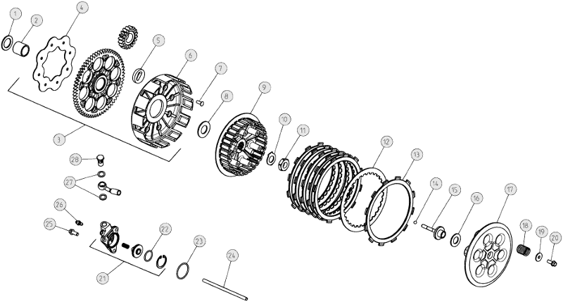 03 PRIMARY GEAR CPL./CLUTCH