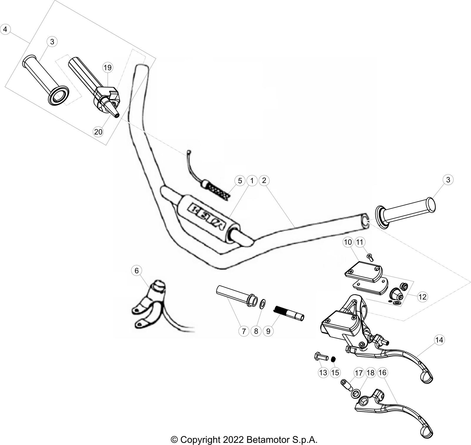 35 HANDLEBAR/CONTROLS - Beta Genuine