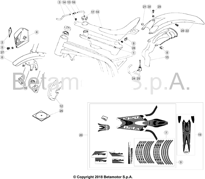 43 PLASTIC ACCESSORIES/SEAT/TANK