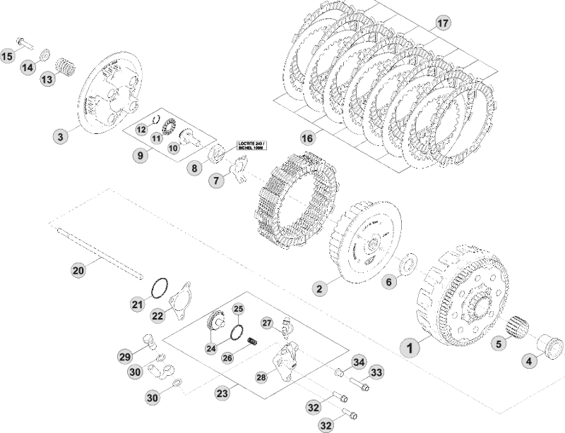 03 PRIMARY GEAR CPL./CLUTCH