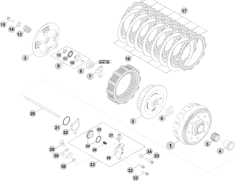03 PRIMARY GEAR CPL./CLUTCH