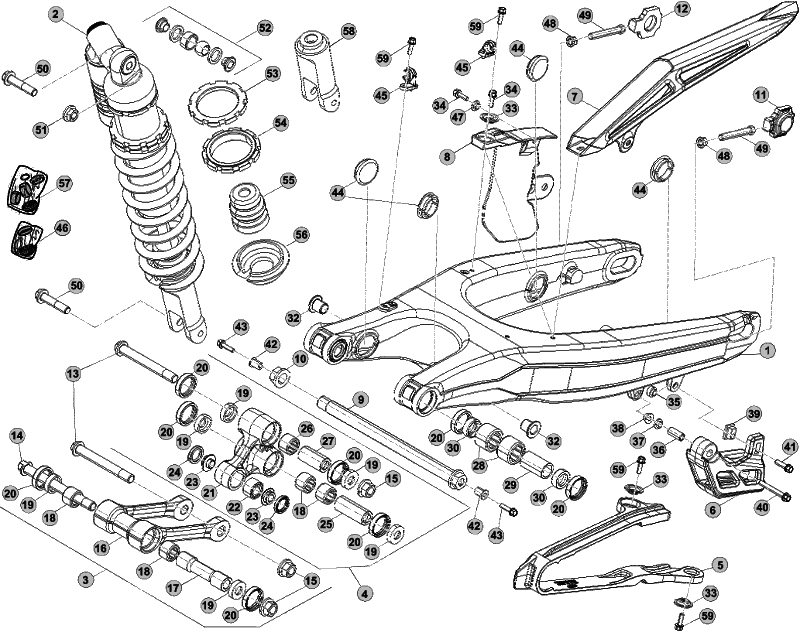 33 SWING ARM/REAR SUSPENSION