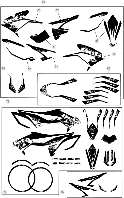 43 PLASTIC ACCESSORIES/SEAT/TANK