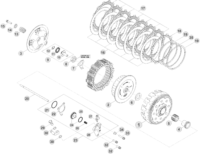 03 PRIMARY GEAR CPL./CLUTCH