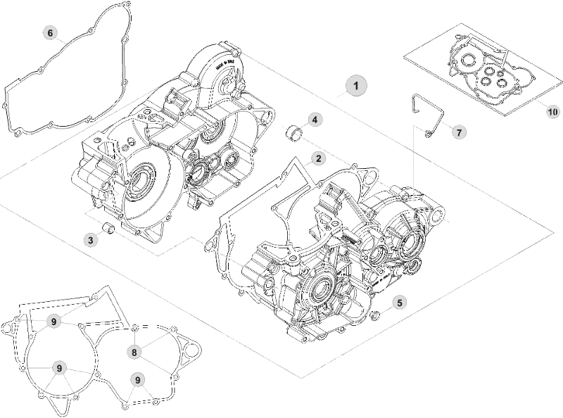 01 ENGINE CASE - FROM CHASSIS 0
