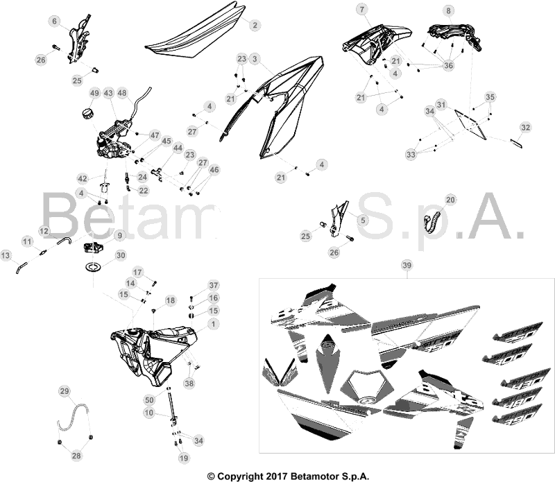 43 PLASTIC ACCESSORIES/SEAT/TANK