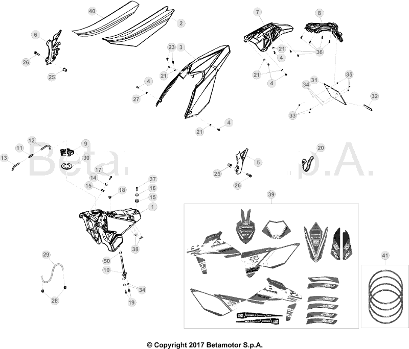 43 PLASTIC ACCESSORIES/SEAT/TANK