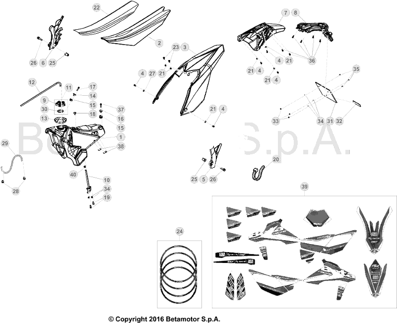 43 PLASTIC ACCESSORIES/SEAT/TANK