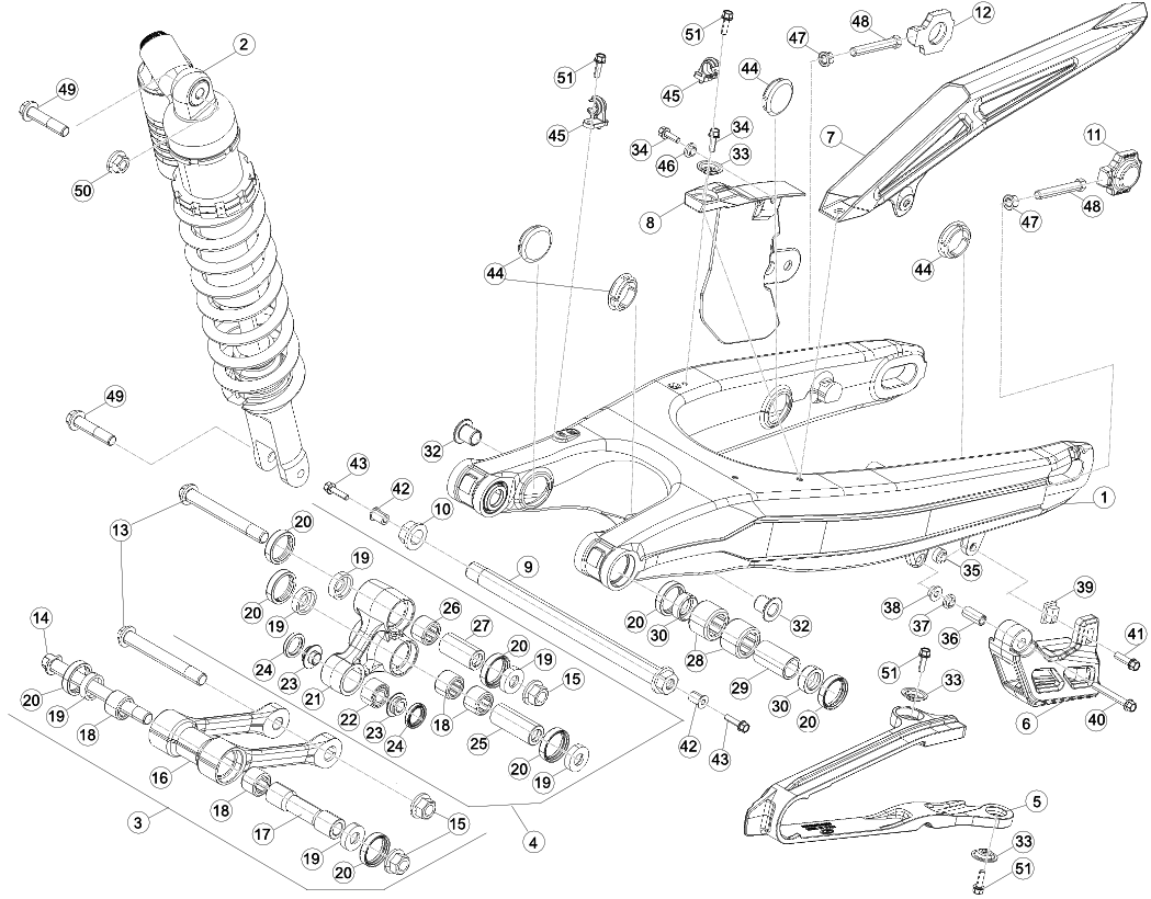 33 SWING ARM/REAR SUSPENSION