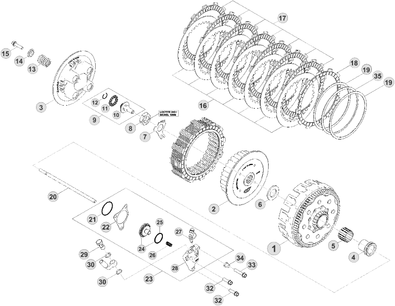 03 PRIMARY GEAR CPL./CLUTCH
