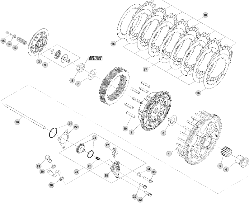 03 PRIMARY GEAR CPL./CLUTCH