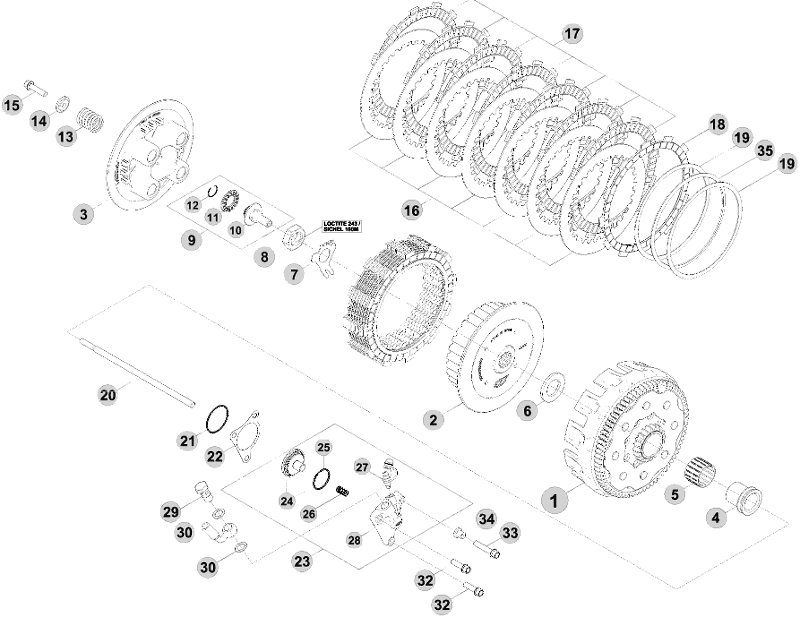 03 PRIMARY GEAR CPL./CLUTCH