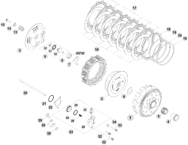 03 PRIMARY GEAR CPL./CLUTCH