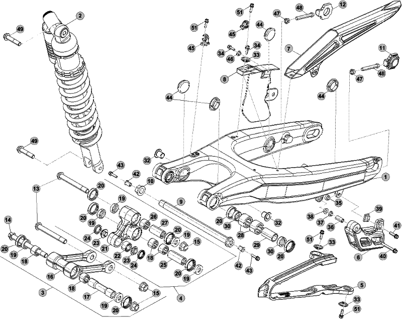 33 SWING ARM/REAR SUSPENSION