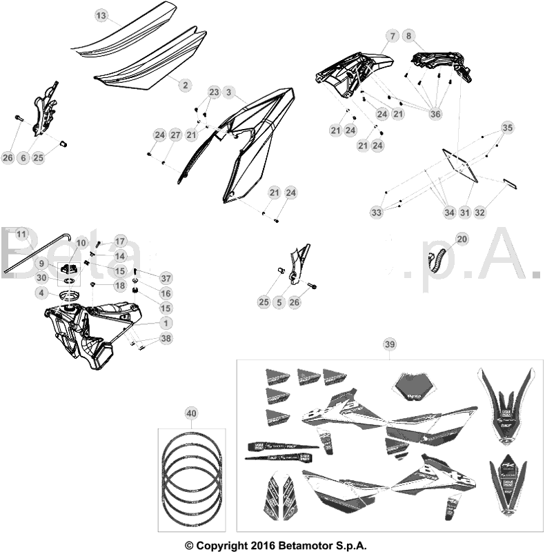 43 PLASTIC ACCESSORIES/SEAT/TANK