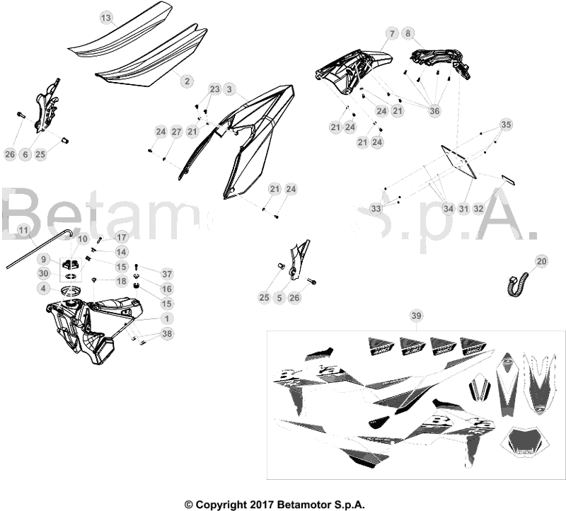 43 PLASTIC ACCESSORIES/SEAT/TANK