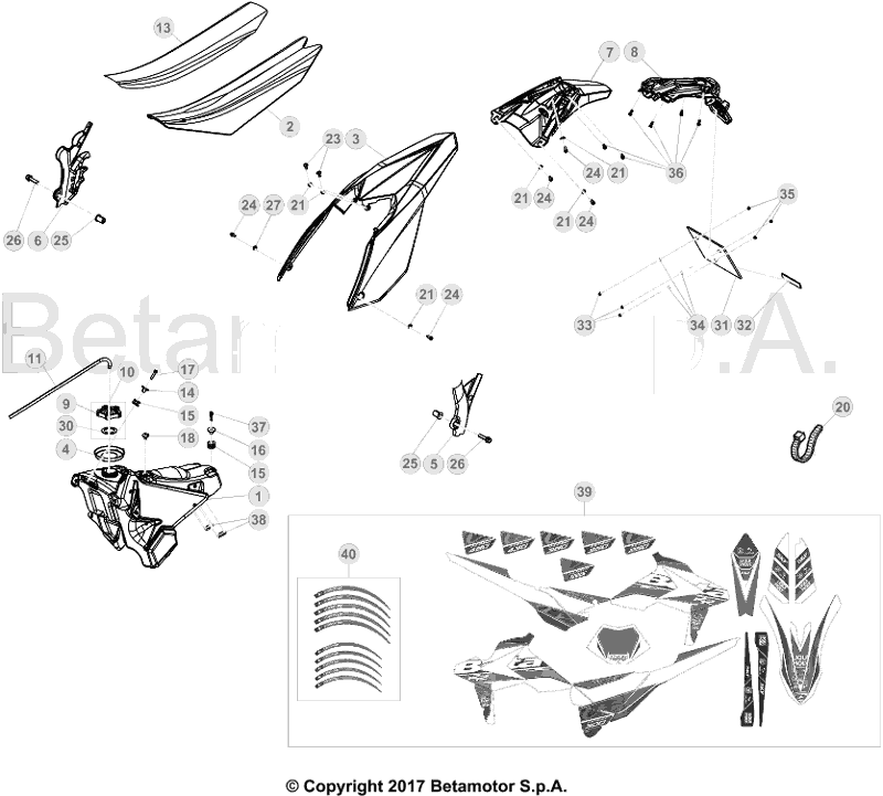 43 PLASTIC ACCESSORIES/SEAT/TANK
