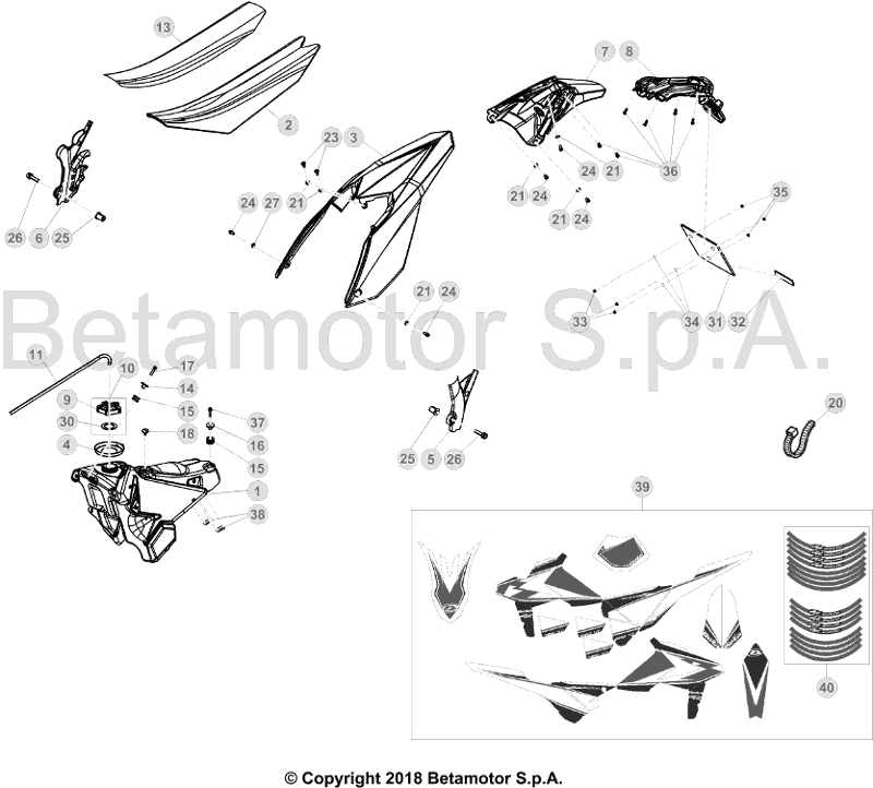 43 PLASTIC ACCESSORIES/SEAT/TANK