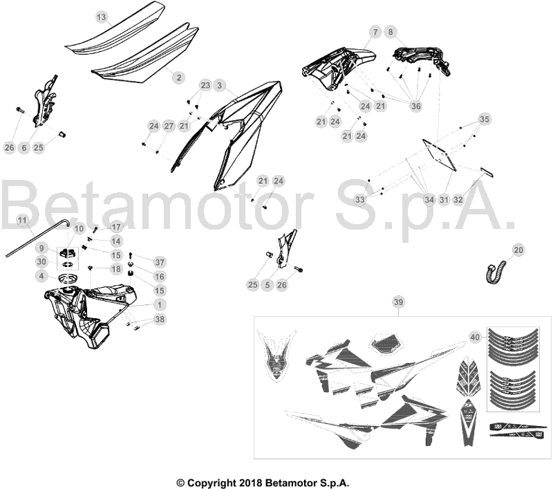 43 PLASTIC ACCESSORIES/SEAT/TANK