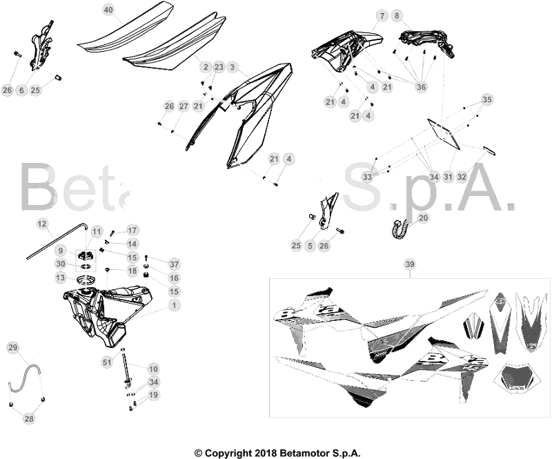 43 PLASTIC ACCESSORIES/SEAT/TANK