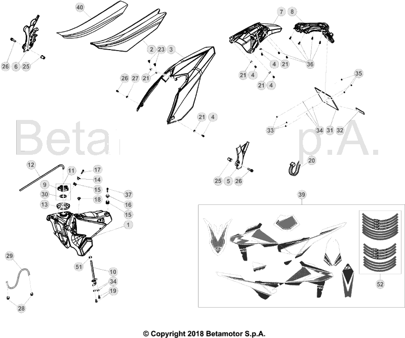 43 PLASTIC ACCESSORIES/SEAT/TANK