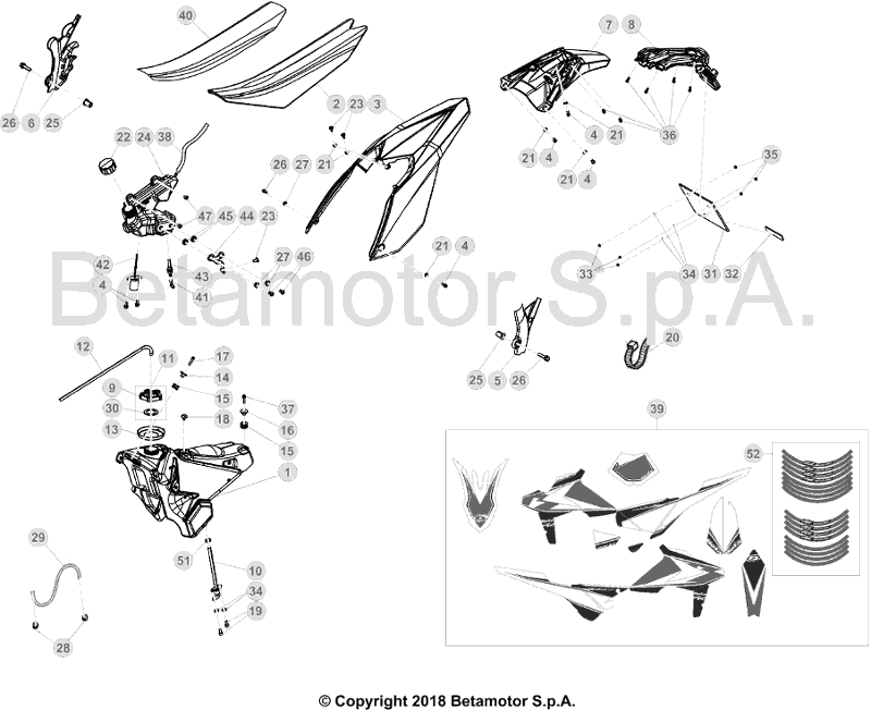 43 PLASTIC ACCESSORIES/SEAT/TANK