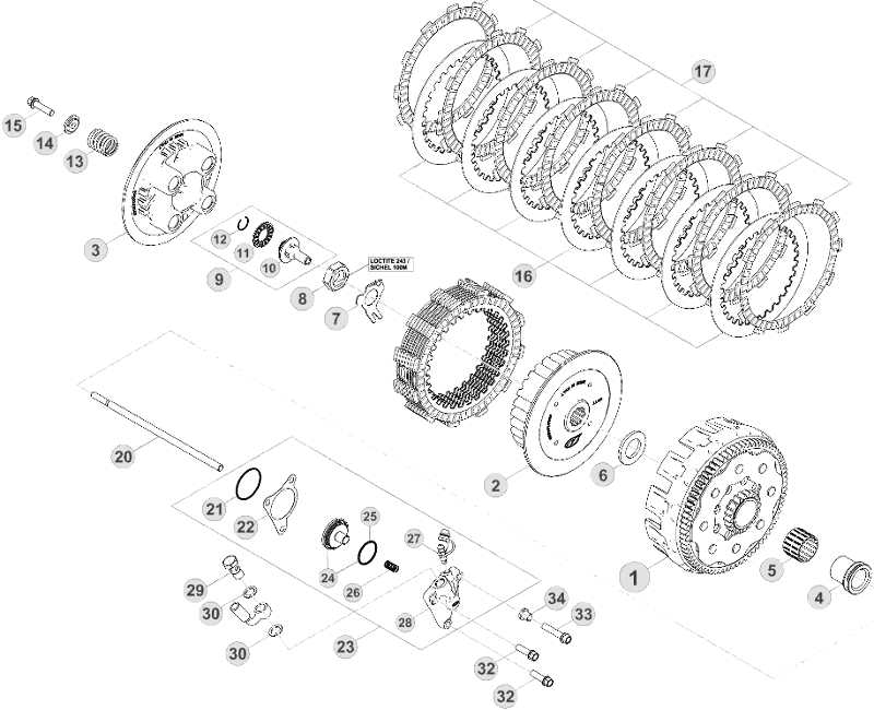 03 PRIMARY GEAR CPL./CLUTCH