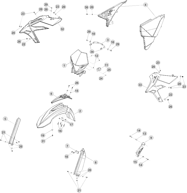 43 PLASTIC ACCESSORIES/SEAT/TANK