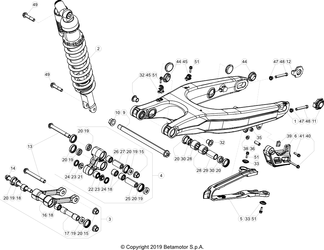33 SWING ARM/REAR SUSPENSION Beta Genuine